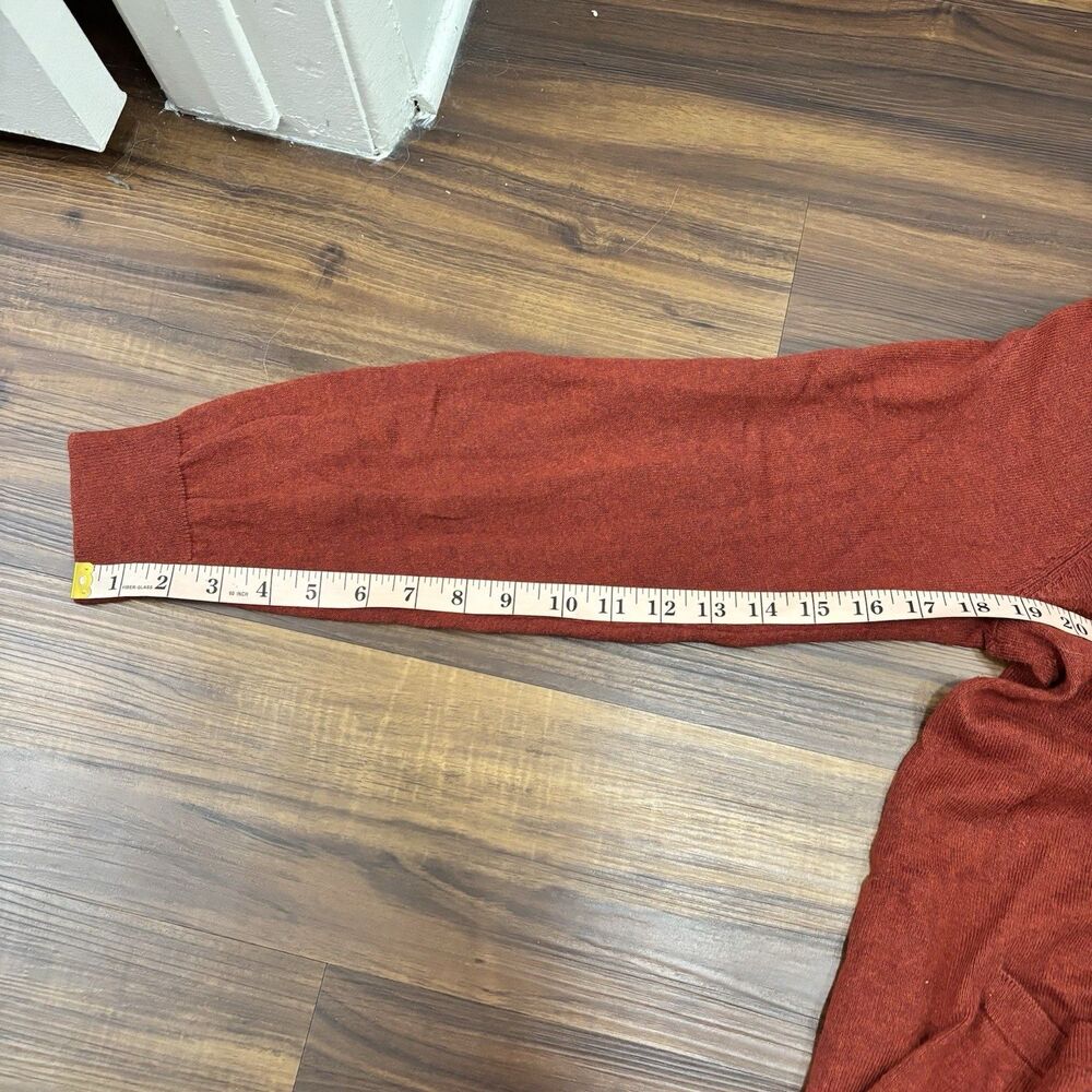 L.L. Bean Women’s Sz XL Maroon Red V-neck Button Down Cardigan Cashmere Blend - Picture 7 of 7